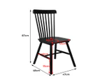 Set of 2 Dining Chairs Side Chair Replica Kitchen Wood Furniture Black