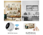 Wireless Mini Camera, WiFi Wireless Camera 1080P Small Home Security Cameras with 32G SD Card, for Car Home Outdoor Security-White