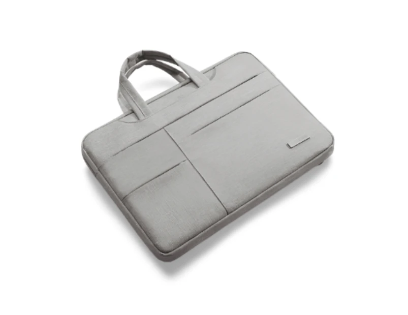 Laptop Bag 13.3 15.6 14 INCH Waterproof Notebook Case Sleeve For Macbook Air Pro 13 15 Computer Shoulder Handbag Briefcase Bag - Light Grey