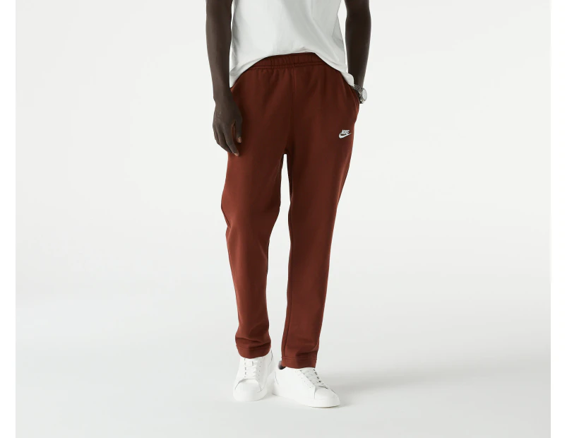 Nike Sportswear Men's Club Fleece Pants / Tracksuit Pants - Oxen Brown/White