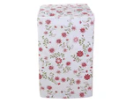 Waterproof Washing Machine Cover Red Flower Pattern Dust Proof Style B