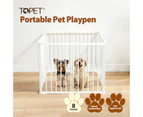 TOPET Portable 8 Panel Pet Dog Playpen Puppy Exercise Cage Play Pen Fence