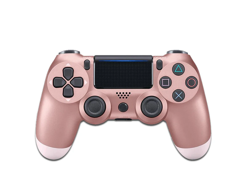 Bluebird Game Controller 6 Axis Dual Shock with Touch Panel Wireless Bluetooth-compatible 4.0 Game Joystick for PS4 Game Console-Rose Gold