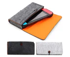 Bluebird Portable Soft Felt Storage Pouch Bag Protective Case for NS Switch Game Console-Light Gray
