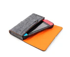 Bluebird Portable Soft Felt Storage Pouch Bag Protective Case for NS Switch Game Console-Light Gray
