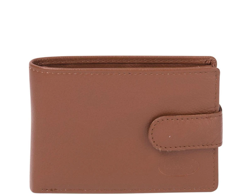 Cobb & Co Vinny RFID Bifold Tab Leather Wallet - Cognac