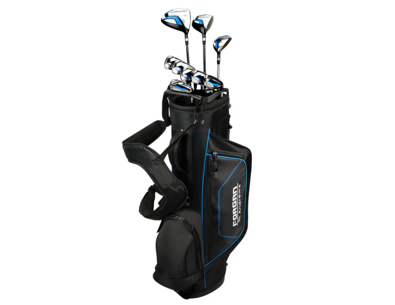 Forgan of St Andrews F200 +1 Inch Golf Clubs Set with Bag, Graphite/Steel, Stiff Flex, Mens Right Hand