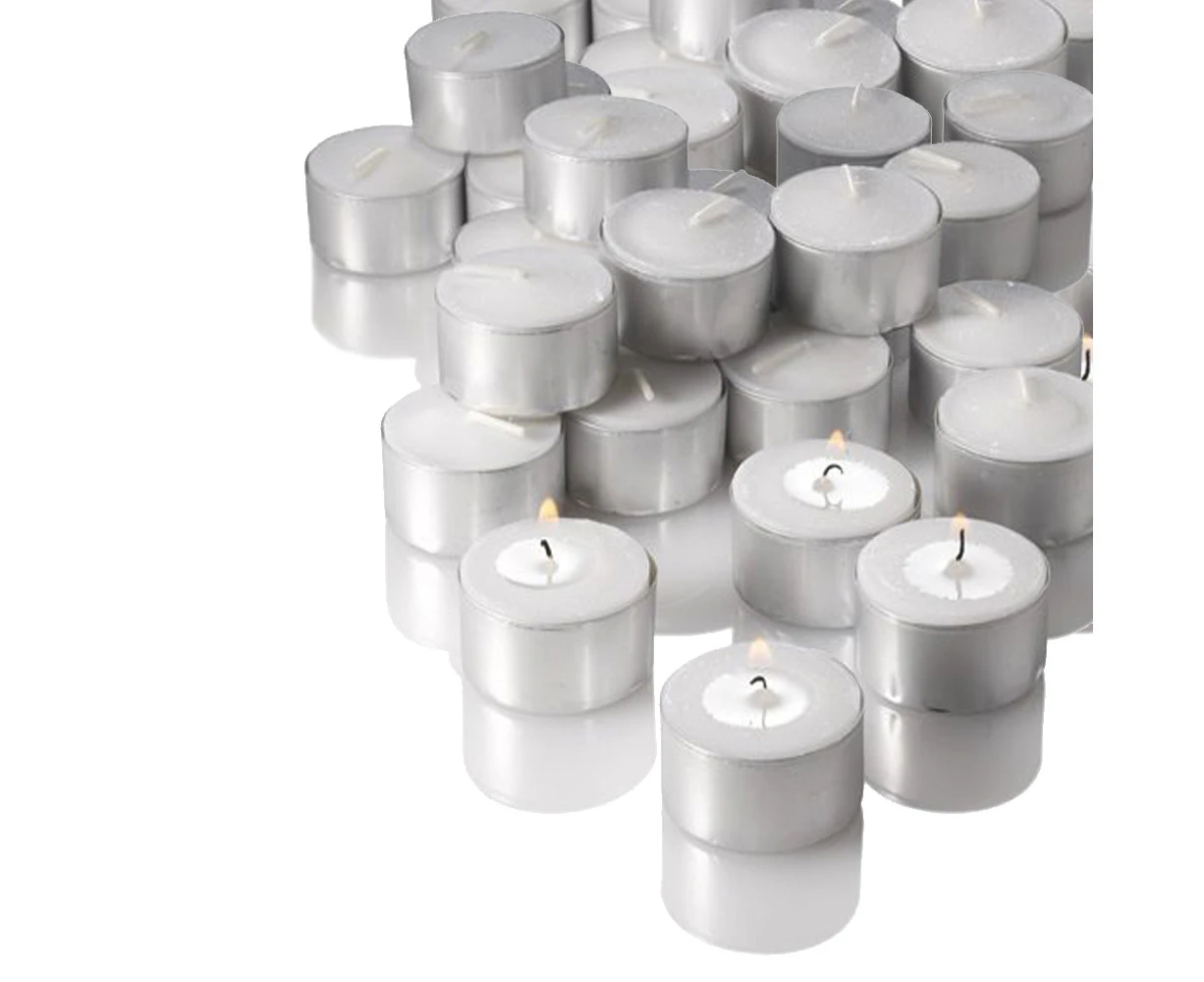 200x Tea Light Candles 9 Hour Bulk Tealights Unscented Candle Lights Wedding