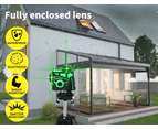 Traderight Laser Level Green Light Self Leveling 360° Rotary 3D 12 Line Measure