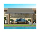 BARILOCHE Full Cassette Retractable Motorised Awning - 5.0m Wide x 3.0m Projection - Grey