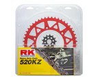 RK Lite Chain & Sprocket Kit Red 13/50 for Honda CR250R 1992-2007