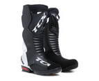 TCX TCS Speedway / Track High Performance Motorbike Boots - Black/White