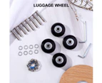 30 Pcs Luggage Wheel Suitcase Replacement Wheels Repair Rubber Wheel with Screw