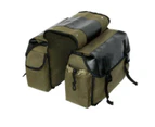 Bike Pannier Bag Bicycle Rear Back Seat Carrier Bag Basket Rack Rain Cover 40L ArmyGreen