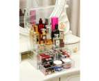 Large Acrylic Cosmetic Organizer Rack 3 Drawers Makeup Lipstick Display