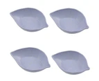 4 PCS Creative Sauce Butter Dish Trays Leaf Shaped Wheat Straw Soy Sauce Vinegar Dishes Dinner Tray Kitchen Tableware Kitchen Gadgets-Bule
