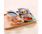 4 PCS Creative Sauce Butter Dish Trays Leaf Shaped Wheat Straw Soy Sauce Vinegar Dishes Dinner Tray Kitchen Tableware Kitchen Gadgets-Natural