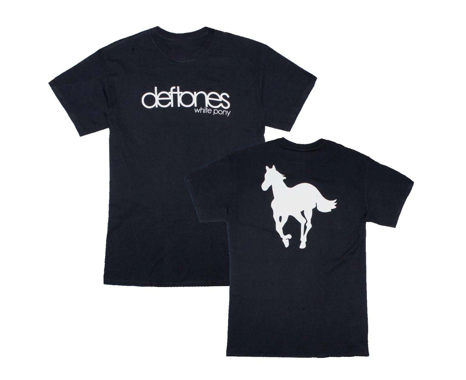 Deftones T Shirt Deftones White Pony T-Shirt - Black