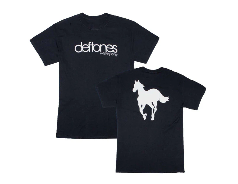 Deftones T Shirt Deftones White Pony T-Shirt - Black