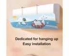 Air Deflector No Punching Wall-mounted Hanging Easy Assembly Shock Absorbent Anti Direct Blowing Plastic Cartoon Design Air Conditioning-