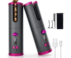 Portable Rechargeable Automatic Hair Curler, Cordless Automatic Hair Curler, Ceramic Rotating Hair Curler With Timer