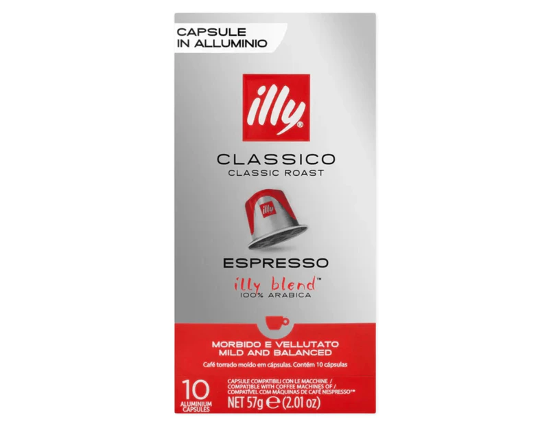 Illy Classico Classic Roast Espresso Capsules 10 Count