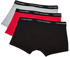 Calvin Klein Men's Underwear Cotton Stretch Trunk 3 Pack - Empower/Wolf Grey Heather/Black