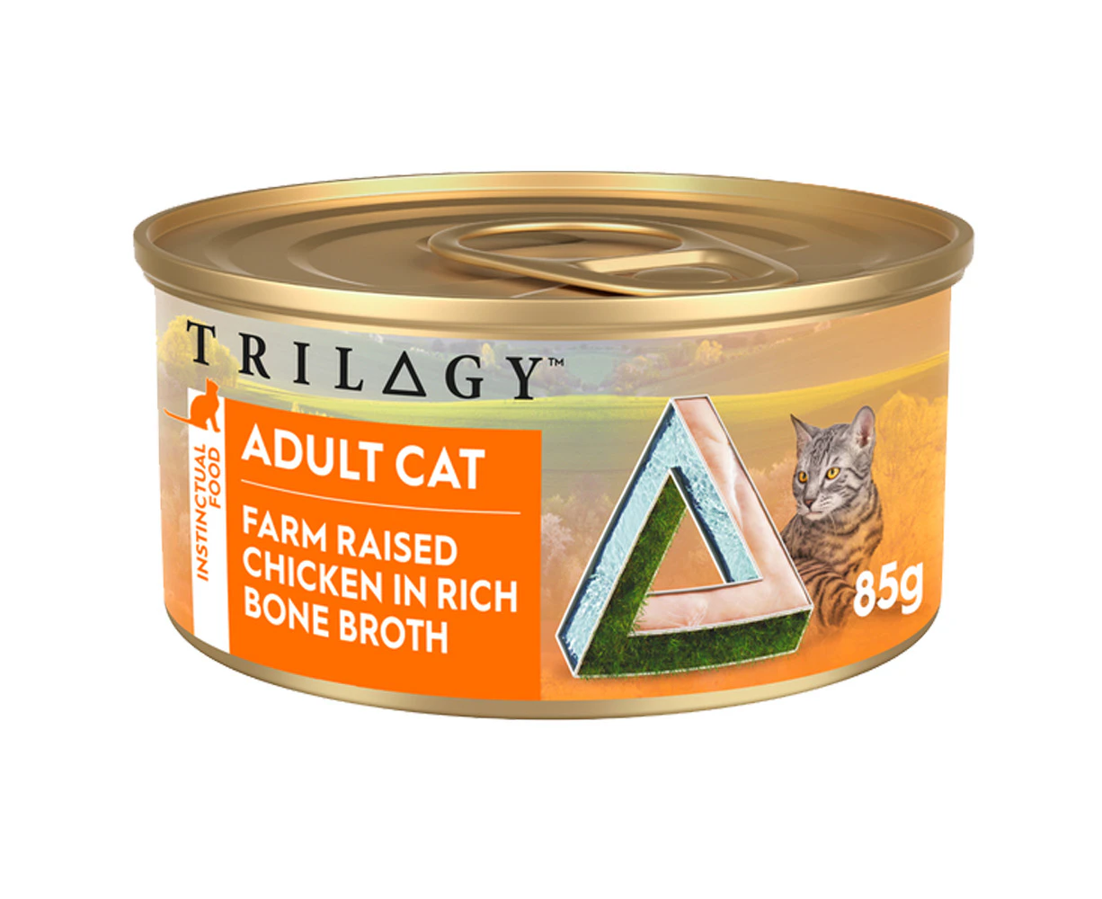 Trilogy Adult Instinctual Wet Cat Food Chicken in Bone Broth 24x 85g