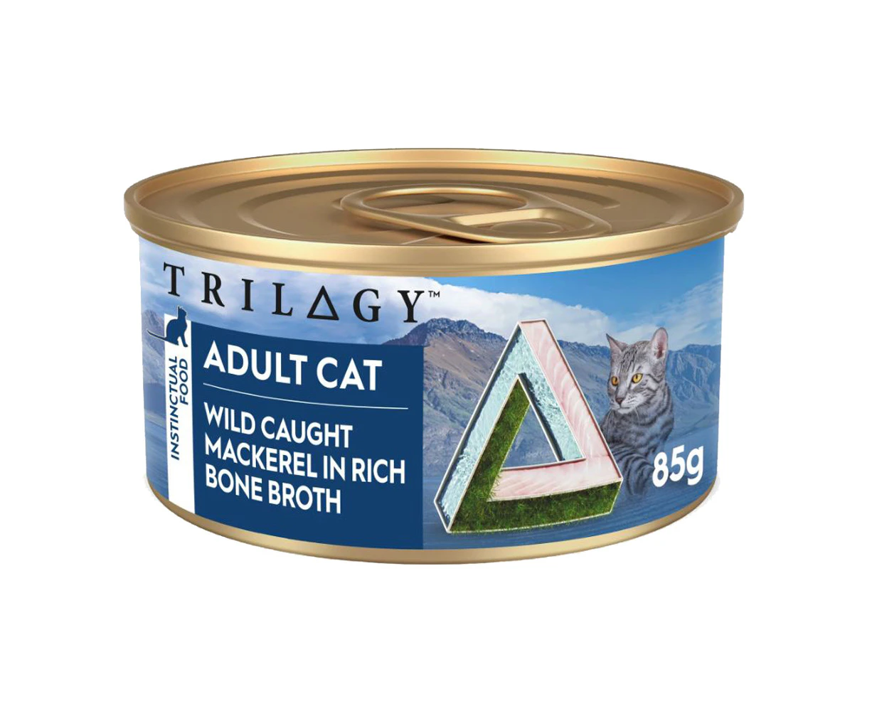 Trilogy Adult Instinctual Wet Cat Food Mackerel in Bone Broth 24x 85g