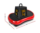 Everfit Vibration Machine Platform Vibrator Resistance Rope Home Fitness Red