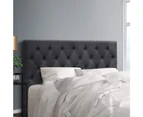 Artiss Bed Head Queen Size Fabric - CAPPI Charcoal