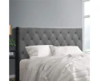 Artiss Bed Head Queen Size Fabric - CAPPI Grey
