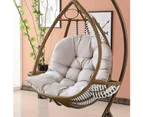 Hanging Egg Chair Cushion Sofa Swing Chair Seat Relax Cushion Padded Pad Covers Light Gray