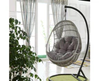 Hanging Egg Chair Cushion Sofa Swing Chair Seat Relax Cushion Padded Pad Covers Light Gray