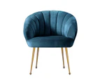 Artiss Armchair Lounge Chair Armchairs Accent Chairs Velvet Sofa Couch - Blue