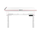 Artiss Standing Desk Motorised Electric Dual Motor 140CM White