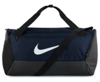 Nike 41L Brasilia Small Training Duffle Bag - Midnight Navy/Black/White