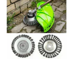 Youngly 6" Weed Brush Steel Wire Trimmer Wheel Garden LawnMower Head Tool Grass Cutter