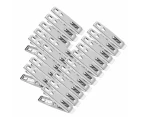 80Pcs Stainless Steel Clothes Pegs Hanging Pins Clips Laundry Metal Clamps