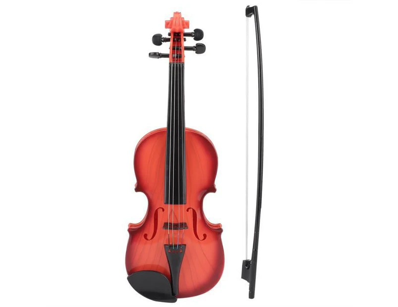 Acoustic Violin Toy Adjustable String Practice Instruments-Light Brown