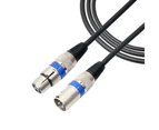 5M 3-Pin Xlr Male To Xlr Female Mic Shielded Cable Microphone Audio Cord