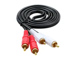2RCA Male to 2 RCA Male Audio Video Cable RCA Audio Splitter Cable for DVD Sound TV box Louder 1.5M