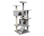Purr Pad 125cm Cat Tower Scratching Tree Sisal Scratcher Post Plush House Condo
