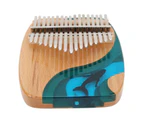 Mahogany Thumb Piano Kalimba Thumb Piano Whale 17 Key Musical Instrument With Sticker For Kids Beginners