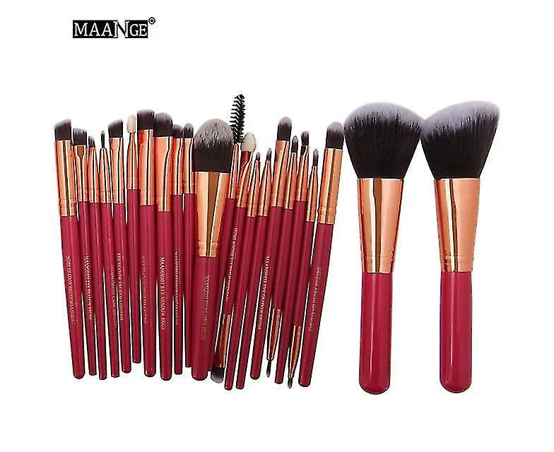 22 Pcs Makeup Brushes Set Cosmetic Powder Eye Shadow Foundation Blush |Eye Shadow Applicator(red)