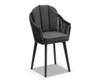 Alpine Outdoor Rope And Aluminium Dining Chair - Dining Chairs - Slate Grey