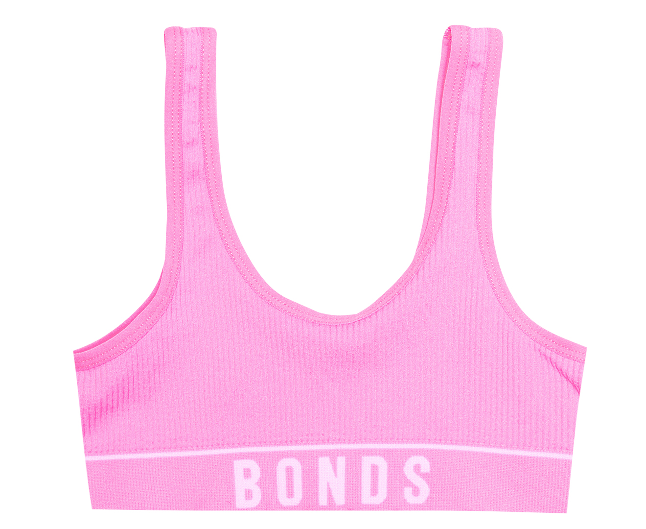 Bonds Women's Retro Rib Wirefree Bra - Pink - Size 10
