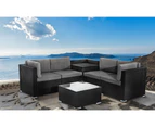 Dreamo 6PCS Outdoor Modular Lounge Sofa Coogee - Black
