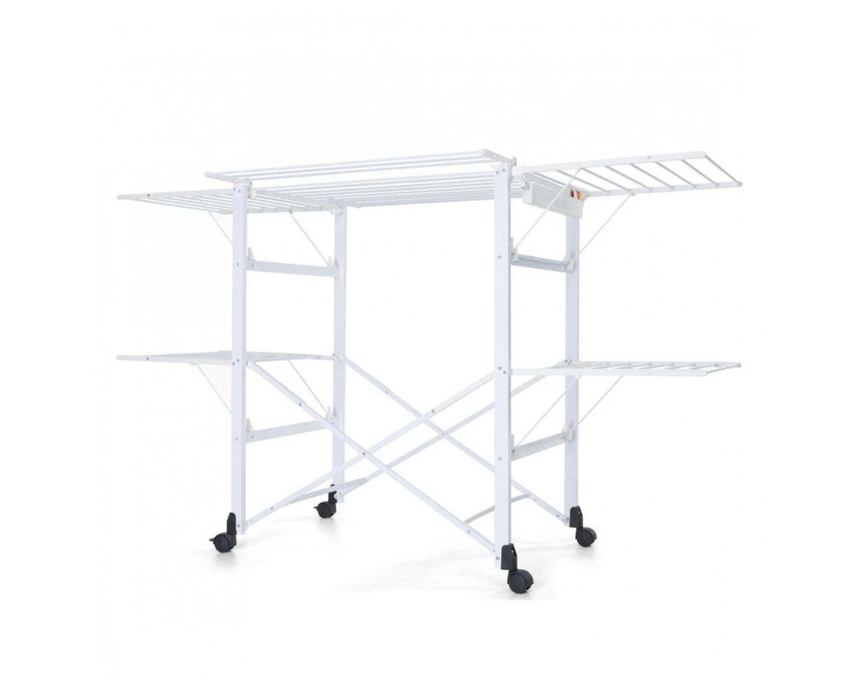 Foppapedretti Gulliver Aluminium Freestanding Clothing Rack/Airer 105x174cm WHT