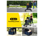 Pawz Large Pet Stroller Dog Cat Carrier Travel Pushchair Foldable Pram 4 Wheels